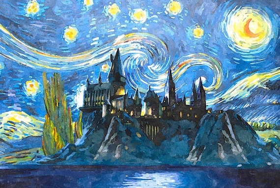 Harry Potter Starry Night Cross Stitch Pattern Etsy