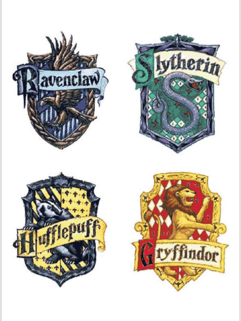 Harry Potter House Crests | Etsy