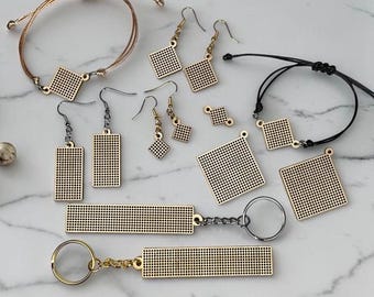 Cross Stitch Jewelry and Keychains