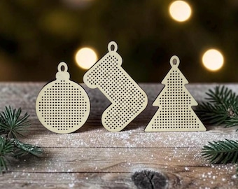 Cross Stitch Ornaments and Tags