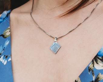 Stainless Steel Diamond Pendant
