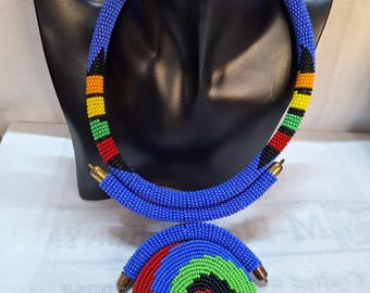 Collier tendance en perles faites main, tour de cou bohème coloré, bijoux superposés