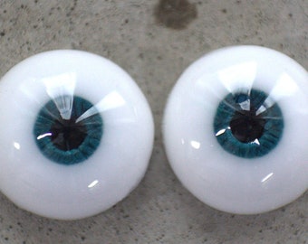 8/3mm size natural dark turquoise urethane eyes