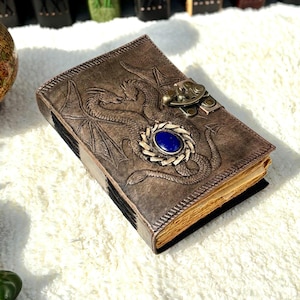 Dubbel drake läderjournal | Handgjort vintage Deckle Edge-papper