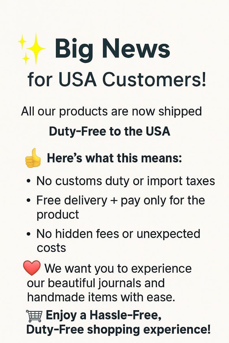 May include: Text graphic with the words "Big News for USA Customers!" and a list of benefits including no customs duty, free delivery, and no hidden fees. The image promotes a duty-free shopping experience.