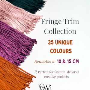 Chainette-fransar | 35 färger i 10 cm / 15 cm – För mode, inredning och kreativa projekt