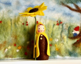 sunflower child for your natural table waldorf, harvesttime, autumn