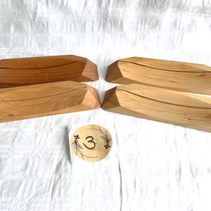 Lange Set Waldorf Postcard Stand with grain / wooden / postcards / season / nature table / stands / wood / season table