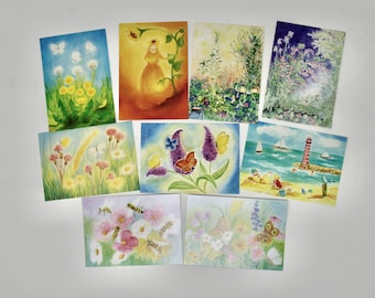 single cards Postcards Summer time 2 / eastern / postcards / postcard /  Waldorf / season / nature table / Spring