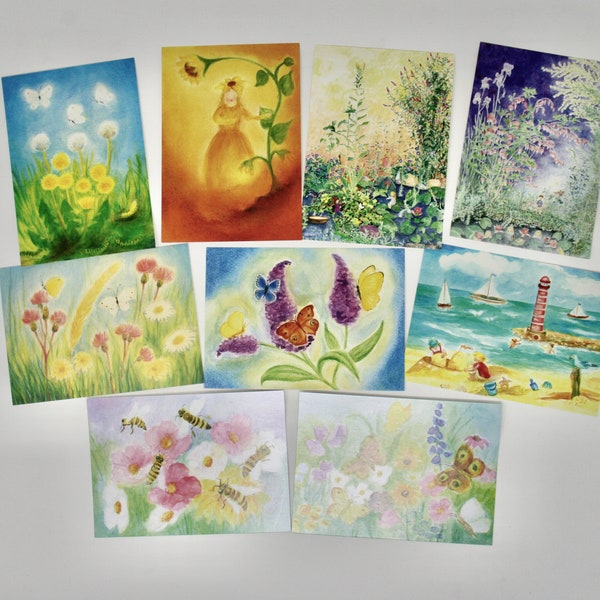 single cards Postcards Summer time 2 / eastern / postcards / postcard /  Waldorf / season / nature table / Spring