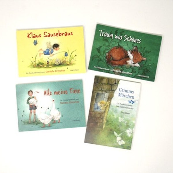Postcard book by Daniela Drescher / elves fairies pixies fairy tales / seasonal table / Waldorf / Pippa Pelle