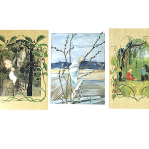 Cartão postal nostálgico de Sybille v. Olfersand e Elsa Beskow / foto / cartão postal / Waldorf / estação / mesa de natureza / mesa de estação