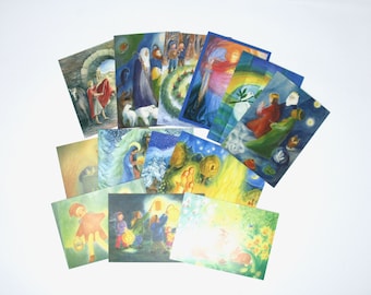 Annual festivals postcards 13 set / Postcard / picture / postcard /  Waldorf / season / nature table / season table