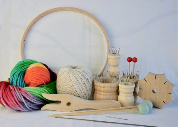 Grandes De Madera Deluxe desmontar Tejer Telar artesanía artículo Niñas Regalo