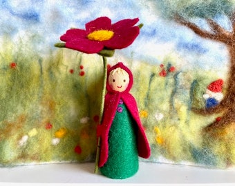 Rose dog rose, seasons table, flower child, winter, spring, waldorf, Nature Table