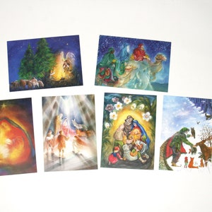 Einzel Postkarten Weihnachten / heilige Familie / Jahreszeitentisch / Waldorf / st Michael