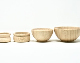 Wooden bowls - sorting bowls / dolls crockery bowls wood / Waldorf / children / dolls kitchen / playing / dolls