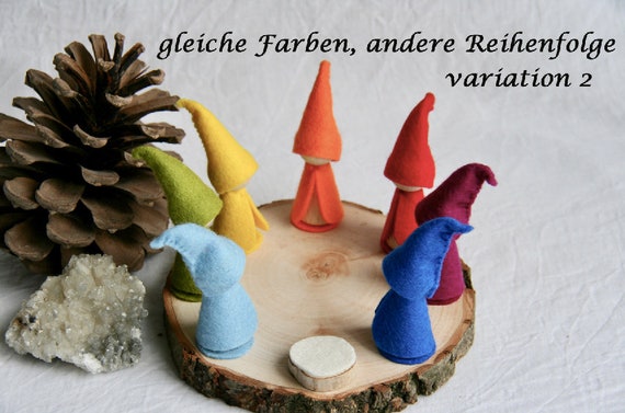 Waldorf Kalender Regenboog Kabouter Kleur Dag Dagen Van De Etsy
