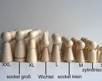 Peg Doll Kegelfigur / Figurenkegel wood