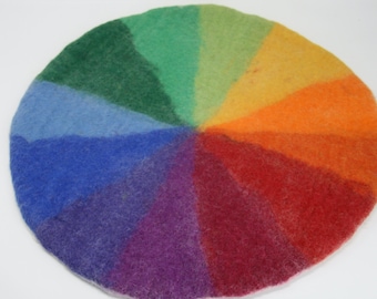 Circle of the year Rainbow circle for the 12 seasons felted Waldorf / Seasons table / Montessori