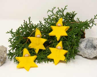 Sternen Wichtel Anhänger / Geschenkanhänger, Christbaumschmuck, Weihnachtsschmuck / Dekoration Jahreszeitentisch