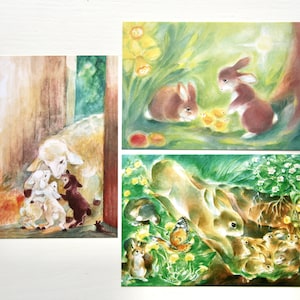 Easter Spring Postcards Set 1 / postcards / postcard /  Waldorf / season / nature table