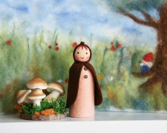 mushroom child for your natural table waldorf inspired