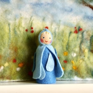 Rain, raindrops child for your natural table waldorf inspired