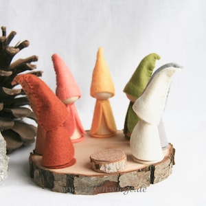 Waldorf Calendar Gnome Colors of the earth pastel colour day Days Of the Week Calendar peg Doll