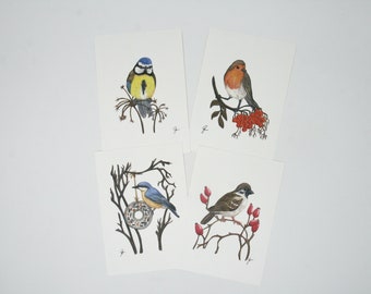 Birds set / postcards / postcard /  Waldorf / season / nature table / summer / spring