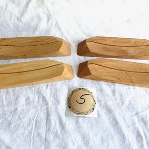 Lange Set Waldorf Support pour cartes postales avec grain / bois / cartes postales / saison / table nature / supports / bois / table de saison