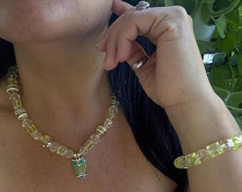 Set of bracelets and necklaces
