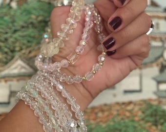 Elastic bracelet with sparkling crystals | Handmade jewelry | Spiritual/energetic gift