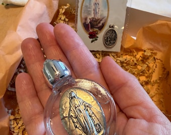 Lourdes Holy Water, Marian Devotion, Sacred Grotto (0.5 oz) of Massabielle, France.