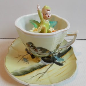 Antique Victorian Edwardian Espresso or Tea Cup and Saucer Set