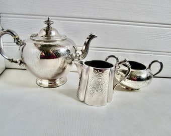 英国 シルバープレート ティーポット JD＆S ティポット 銀 アンティーク