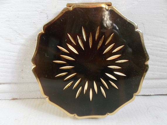 Mid Century Stratton Mirror Powder Compact Vintag… - image 1