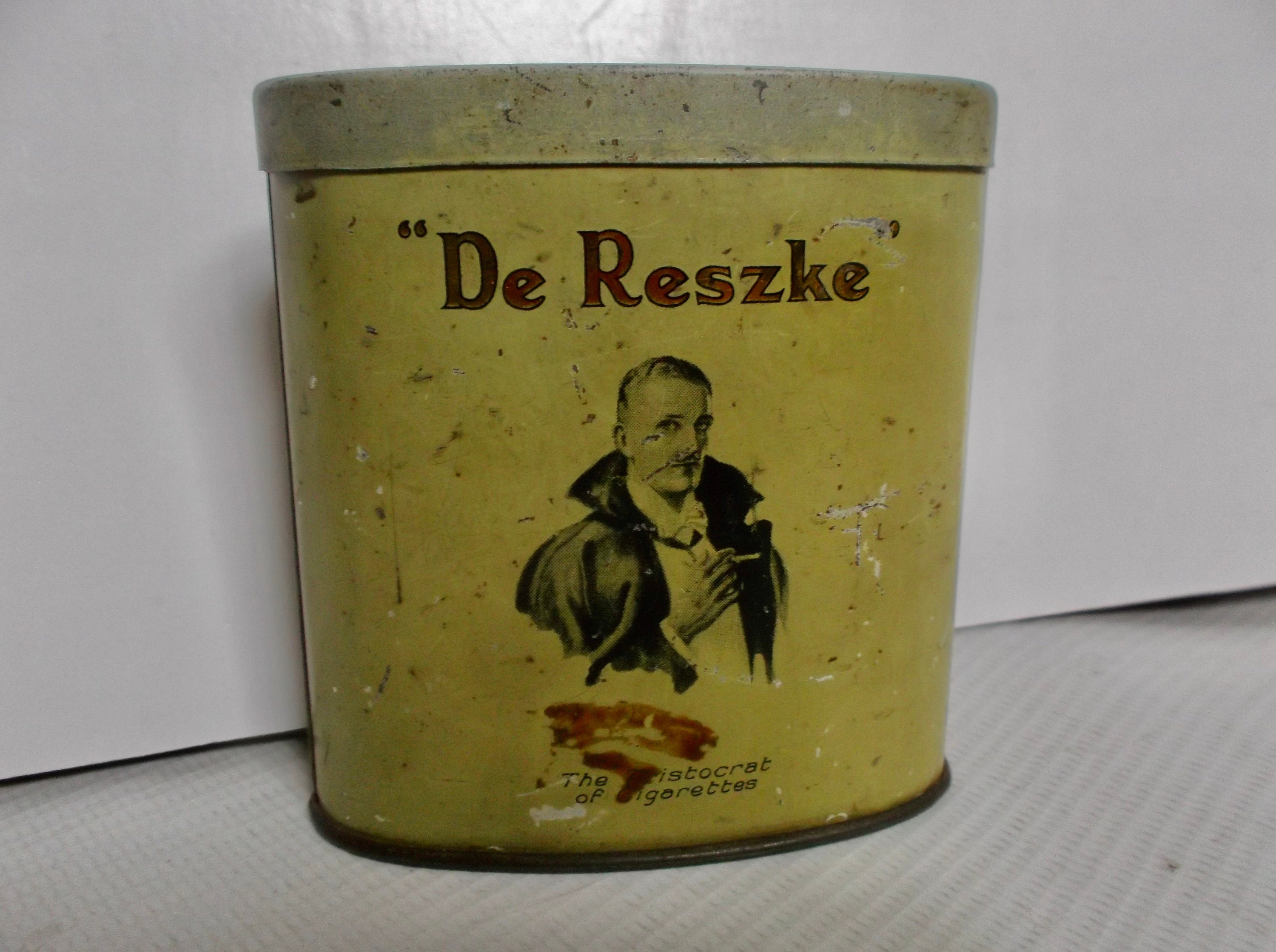 Vintage Cigarette Tobacco Tin De Reszke Minors Virginia Cigarettes  Advertising Graphics Tobacciana Tin