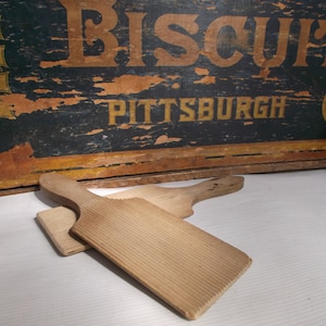 Antique English Wood Butter Paddles Set Kitchenalia Decor