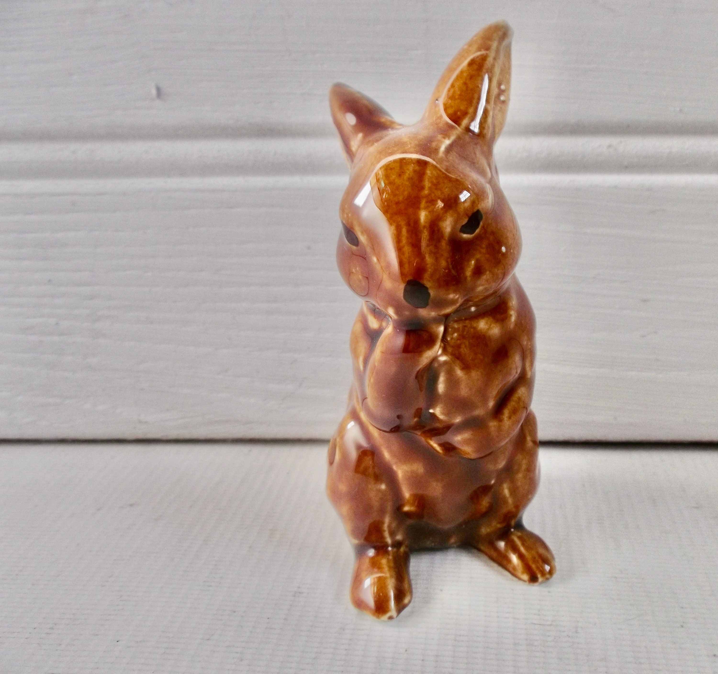 Vintage Bunny Sculpture Rabbit Figurine Circa 1940s MCM Decor - Etsy