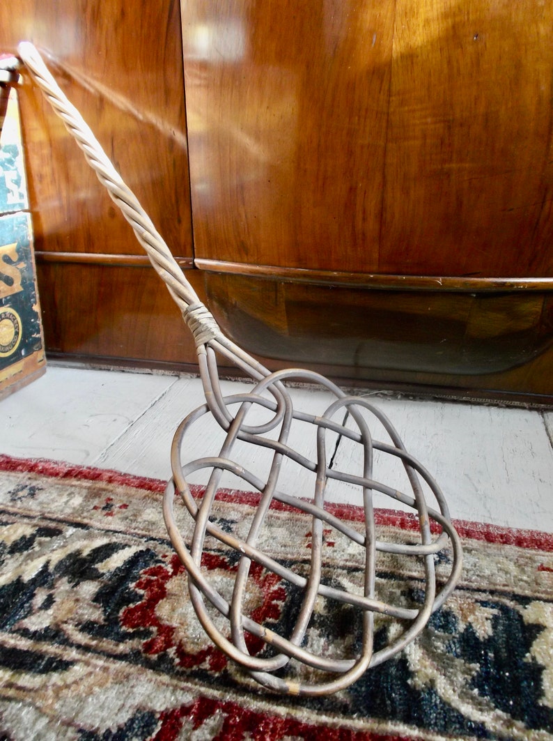 Antique Rattan Reed Carpet Beater Victorian Rug Beater Etsy