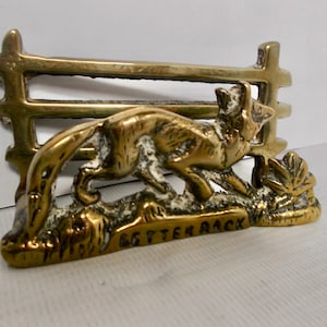 Antike Messing Briefhalter Circa 1900er Jahre Englisch Countryside Serviettenhalter British Souvenir