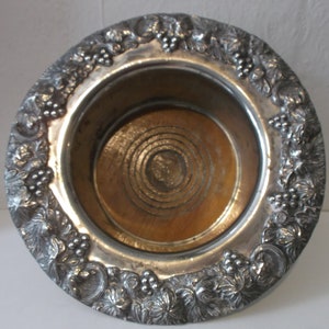 Antique French Silver Plated Wine Bottle Holder Champagne Coaster