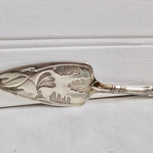 Mid Century Modern English Silver Cake lub serwer do ciasta Wedding Cake Cutter