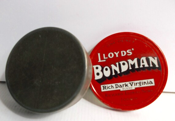 Vintage Lloyds Bondman Tobacco Tin London Tobacciano MCM Vintage Graphics  Advertising