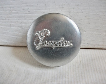 Antique Apothecary Metal Tin Powder Boudoir Container Circa 1800s