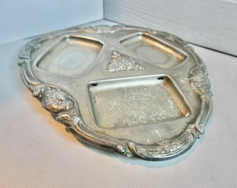 Antique English Silver Plated Ornate Art Nouveau Tray