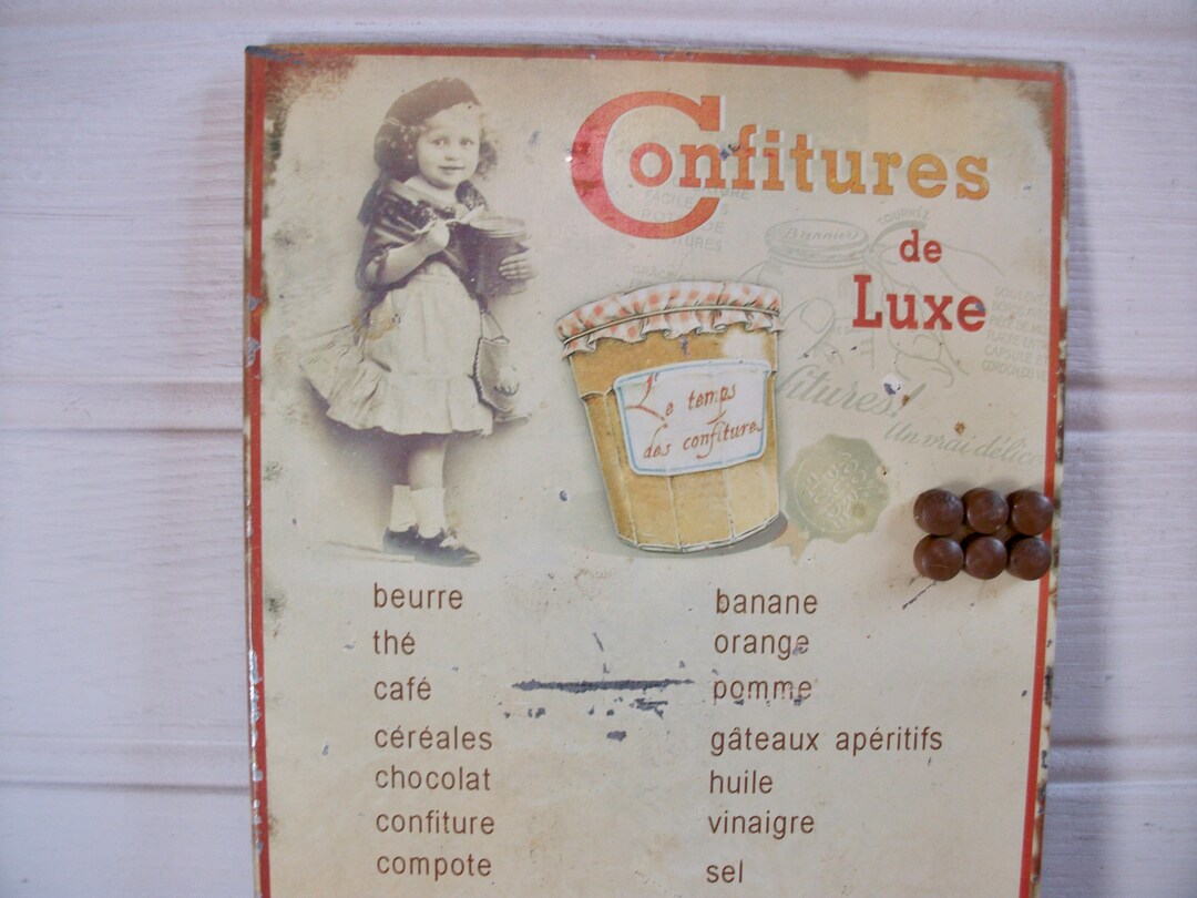 Vintage French Shopping List Metal Sign Etsy vintage-french-shopping-list-metal-sign-etsy