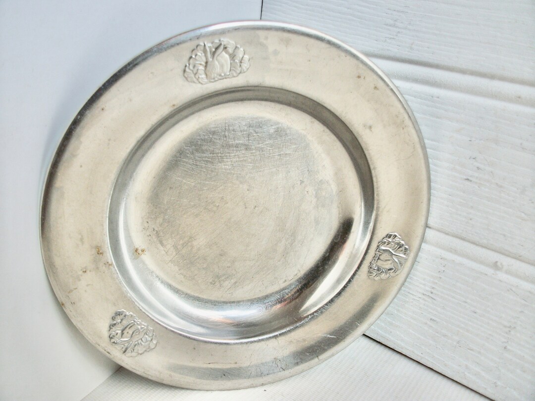 Vintage Dutch MCM Stainless Steel Child's Rabbit Bowl Plate Gero ...