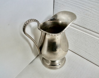 Vintage English Silver Pitcher Drinks or Sauce or Creamer Jug